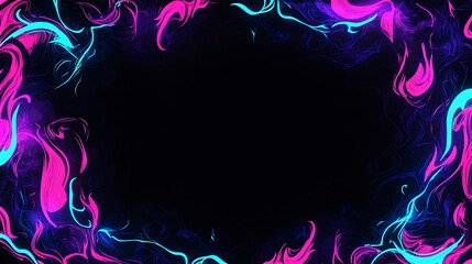 Abstract neon frame design