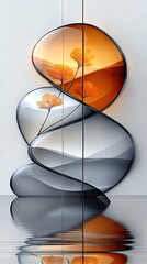 Abstract floral stack. Light and form combine in this delicate, modern floral arrangement