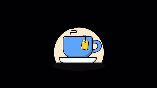 Morning Tea Concept Animation Video - Transparent