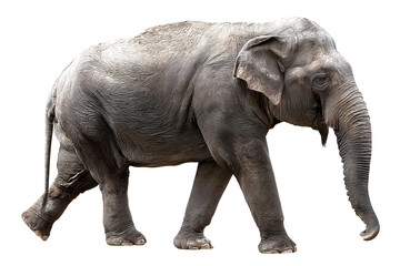Fototapeta premium Majestic high‑resolution full‑body elephant transparent‑background PNG cutout for seamless wildlife branding, safari‑themed graphic design, educational posters, presentations, and e‑commerce mockups