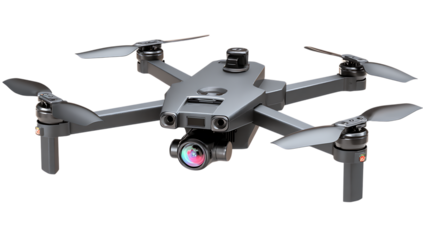 Flying a drone with a camera.