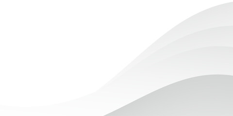Vector gray line background curve element with white space for text and message design, overlapping layers, vector