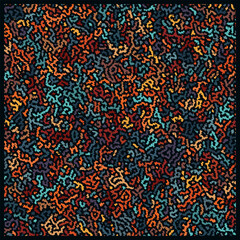 ABSTRACT BLUE ORANGE PURPLE COLORFUL LINES TURING PATTERN ROUGH DESIGN REACTION DIFFUSION DARK BACKGROUND VECTOR GOOD FOR WALLPAPER, COVER,POSTER 