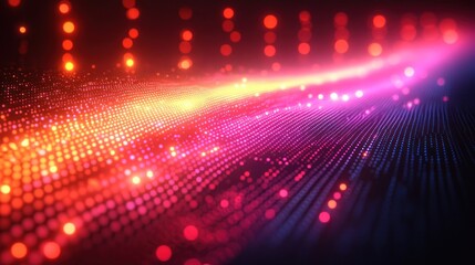 Obraz premium Abstract Technology Background with Glowing Dots and Gradient Colors