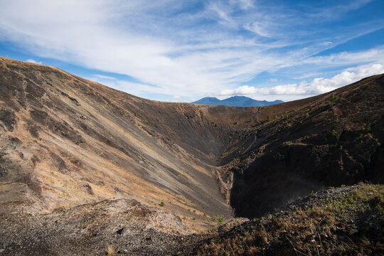 View from the summit of the crater of Paricutin volcano