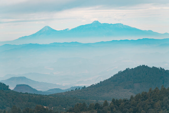 Mountain layers on the area of Paricutin volcano