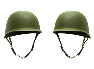 Fototapeta premium Modern military tactical helmet with chin strap isolated on transparent background