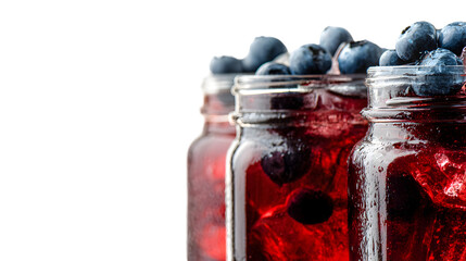 Minimalist Image of a Full Mason Jar on White Surface