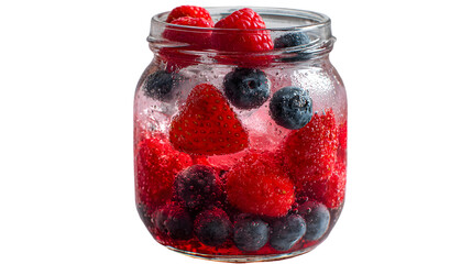 Glass Mason Jar Filled and Closed – Studio Isolated Shot