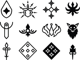 Unique Fantasy Themed Vector Graphics Set