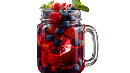 Sealed Mason Jar with Ingredients – Clean White Background