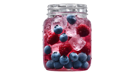 Sealed Mason Jar with Ingredients – Clean White Background