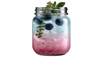 Sealed Mason Jar with Ingredients – Clean White Background