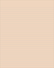 Naklejka premium Clean simple lined paper, paper, sheet, letter, paper background. Vector. Notebook, writing paper, seamless, page, cloth, chart, school book, paper. graphic, design background. Simple paper.