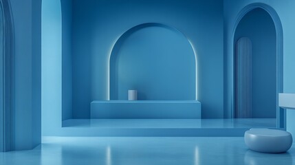 Light blue showcase scene background