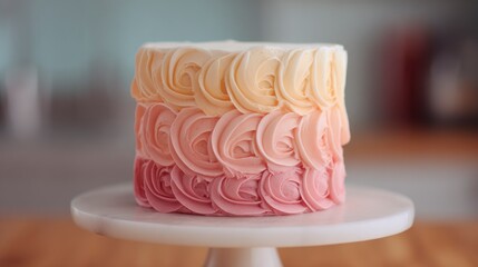Ombre rolled cake design