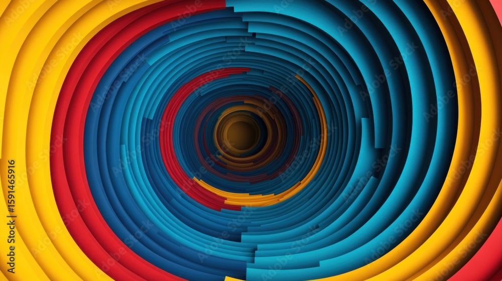Fototapete colorful swirl abstract background with dynamic layers and depth