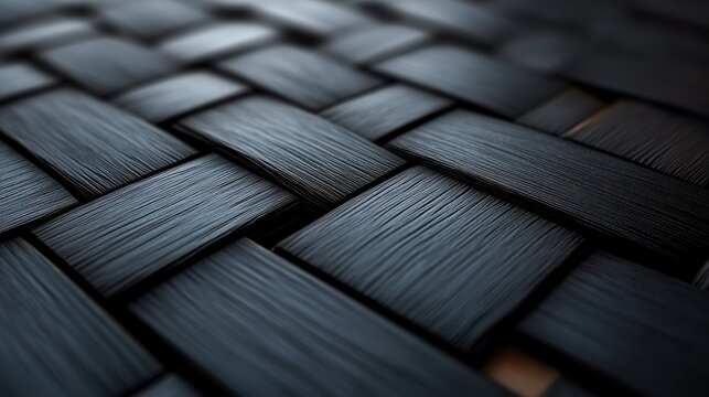 Intricate Woven Pattern, A Close-Up of Dark, Textured Interlacing