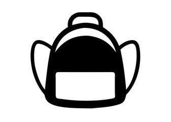 Obraz premium Backpack Icon Silhouette Illustration. School Bag Vector