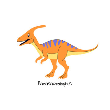 Cute parasaurolophus dinosaur