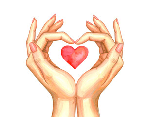 Mother's Day, Hand Holding Heart