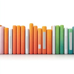 Fototapeta premium Colorful books in a row against white