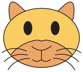 playful cartoon animal head illustrations