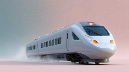 An abstract watercolor style image featu a modern high speed train, perfect as a website header showcasing transport or technology concepts elegantly designed.