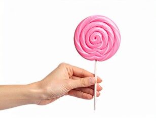 hand holding lollipop