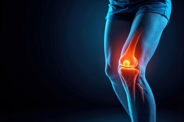 Visualizing Knee Pain: Contrasting a Healthy Leg with an Arthritic Knee Joint in a Photoshoot Capturing Agony
