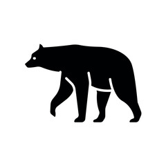 himalayan black bear  flat icon for digital and print projects.