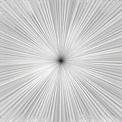 Obraz premium Abstract grayscale image featuring radiating lines converging at a central dark point, creating a zoom or burst effect