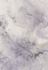 Abstract Digital Artwork With Lavender And Smoke Gray Swirls 