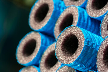 Polyethylene foam pipe insulation for cold water supply lines