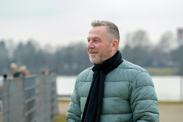 Man Looking Into Distance Thoughtfully