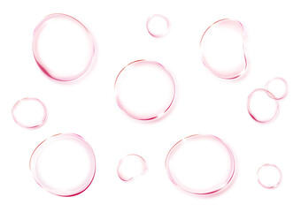 背景透過のピンク水滴