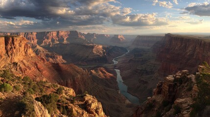 Grand Canyon panorama at sunset