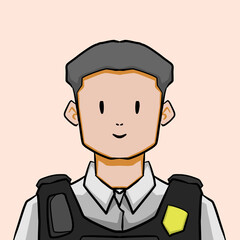 Police uniform cartoon style
