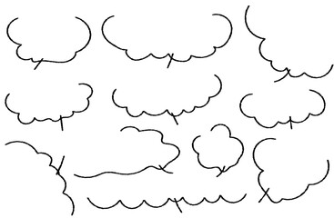 手書きゆるっとふわふわフキダシセット