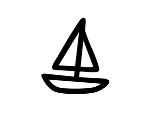Summer Icon 05 : ship, button, boat, travel, business, sail, shape, black, sailboat, web,  summer, sea, yacht