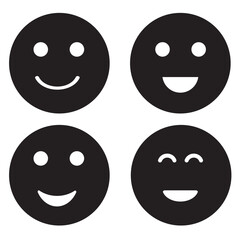 Fototapeta premium Smile icon vector. smile emoticon icon