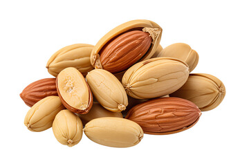 Baru nuts PNG, transparent isolated background. Healthy superfood nut snack. Nutritious, natural, organic food, flavour, cooking ingredient, vitamin mineral source