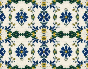 Intricate floral pattern on a light beige background