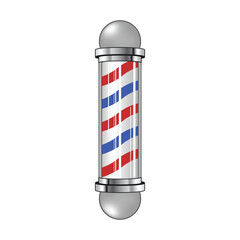 vector barber pole lamp illustration, barbershop logo