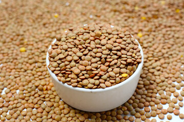 Lentils are small brown legumes rich in protein and fiber