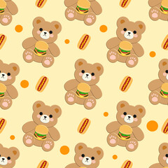 Obraz premium seamless pattern with teddy bear