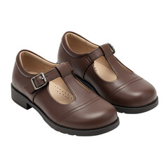 Brown Leather Mary Janes: Classic Children's Shoes
