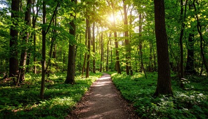 Sunlit forest path (4)