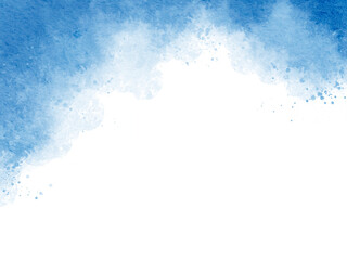 Blush blue watercolor stains Paint stroke hand drawn for illustration design, invitation and birthday .Abstract watercolor background.