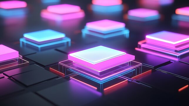 Abstract glowing circuit board (3)